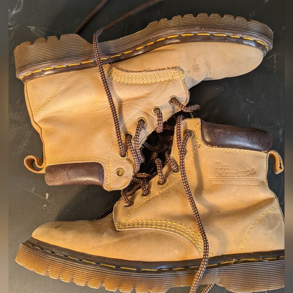 Dr. Martens vintage timberland-style boots, Made in England.